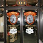 Window lettering on store front in Torrington